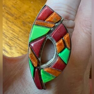 Jay King Multi Gemstone Sterling Silver 925 Ring, Size 11